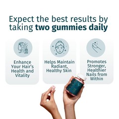 WEEM Hair Skin and Nails Gummies – Supports Healthy 1 Count (Pack of 60)