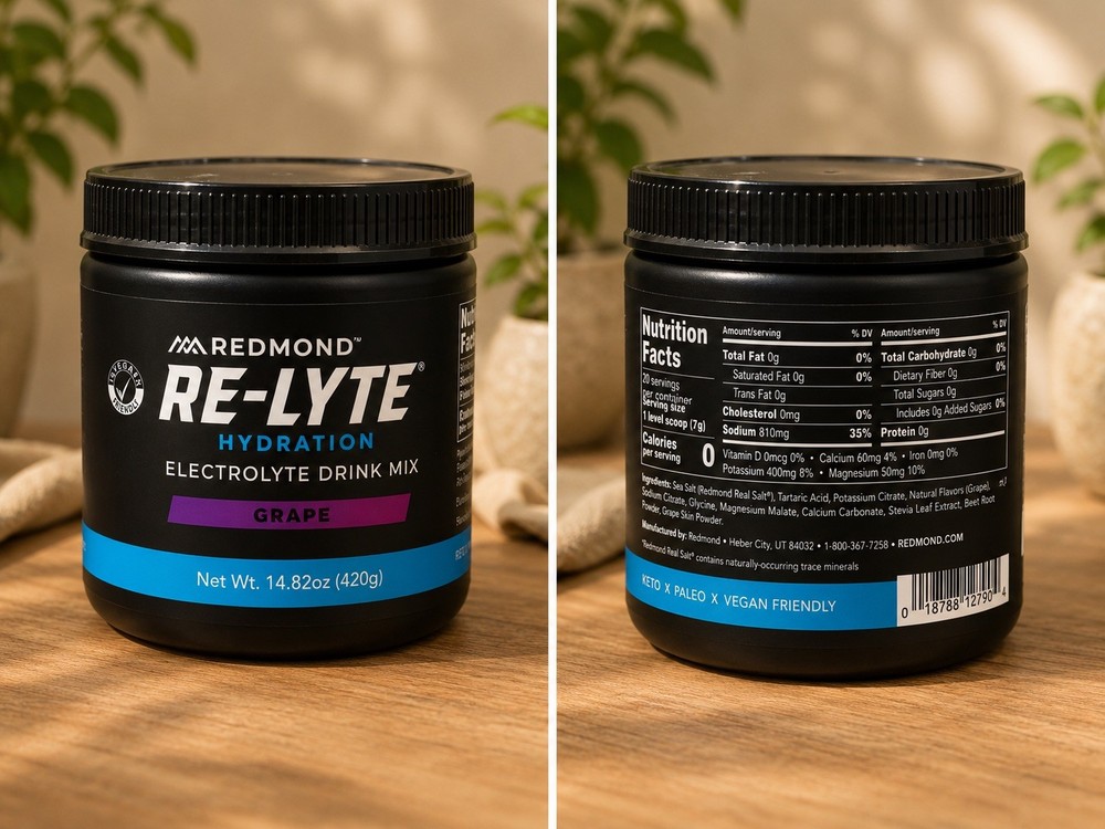REDMOND Re-Lyte Hydration Electrolyte Mix Grape Large Size 60 Servings 🔥