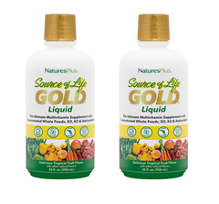 Nature’s Plus Source of Life GOLD Liquid Tropical Fruit 30 ounces (2 PACK)