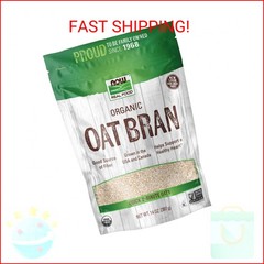 NOW Foods, Organic Oat Bran, Source of Fiber and Protein, USA Grown, Non-GMO Pro