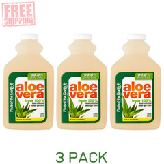 3 Fruit Of The Earth Aloe Vera Juice 100% Hand Cultivated Inner Gel Fillet 32oz