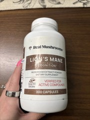 Lions Mane Real Mushrooms Organic Extract Cognition Vegan 300caps