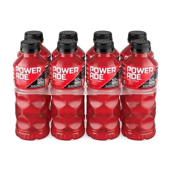 POWERADE Fruit Punch Electrolyte Sports Drink 20 fl oz 8 Pack Bottles