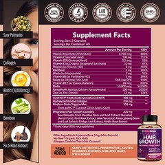Hair Growth Vitamins Women Biotin 10000mcg