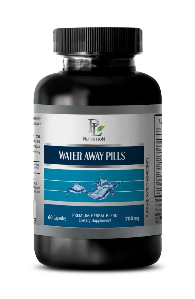 Bloat Relief – Water Away Pills 700mg – Fluid Control 1 Bottles 60 Capsules