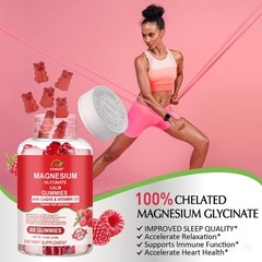 Buy 1 Get 1 Free Magnesium Glycinate Gummies – 600mg Sugar Free with CoQ10 & D3