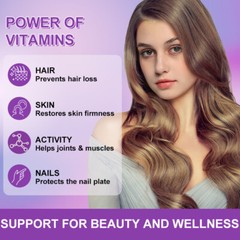 3 Pack Vitamatic Biotin Gummies 12000 mcg for Stronger Hair Skin Nails 60 Vegan