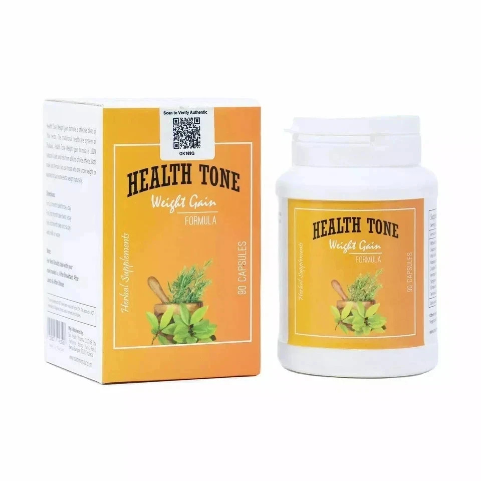 Health tone Herbal Weight Gain 90 Capsules LONG EXPIRY, ( Pack of 5 )