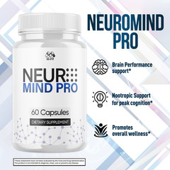 (5 Pack) Neuro Mind Pro Advanced Brain Max Support Formula 300 Capsules