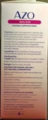 LOT AZO BORIC ACID VAGINAL SUPPOSITORIES SUPPLEMENT Ph BALANCE 30 X3 90 CAPSULES