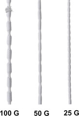 Leaded Wire Curtains 100g Super Heavy Made in Italy 5m White Ballast Rope Three