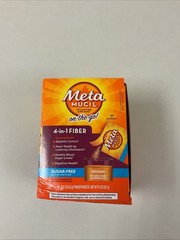 NEW Metamucil On-The-Go Packets, Sugar-Free, 44 Packets, Orange Flavored, G12
