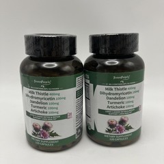 GreenPeople Milk Thistle 400mg Liver Support Supplement 120 Capsules – 2 Pack