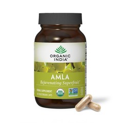 Organic India Amla Supplement 60 Count Stress Adaptogen Immune Support Detox …