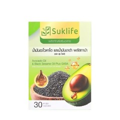 6 X SukLife Avocado Oil Black Sesame Oil Plus Gaba Dietary 30 Capsules