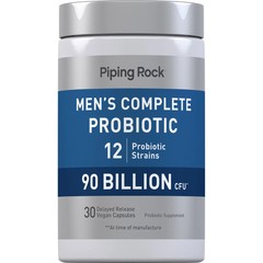Piping Rock Mens Probiotic – 90 Billion CFU – 12 Strains – 30 Caps – (free ship)