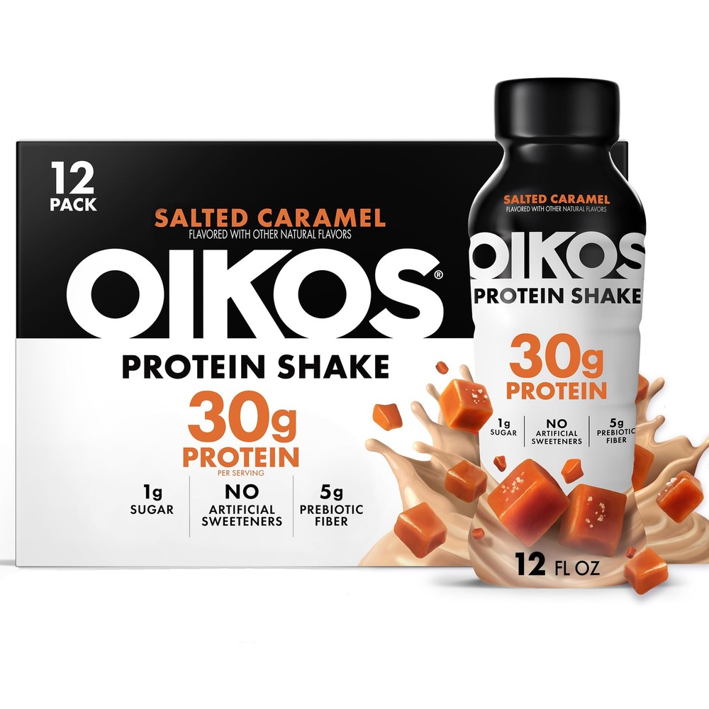 Protein Shake, Salted Caramel, 30g High Protein Drinks, Shelf Stable, Ready t…