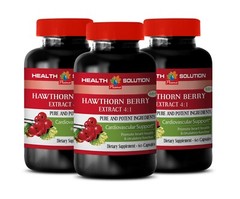blood pressure support- Hawthorn Extract 665mg – antioxidant vitamin -3 Bottles