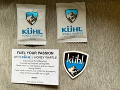 Lot of 2 KUHL Organic Honey Vanilla Waffles & 2 KUHL Decal Energy Running Biking