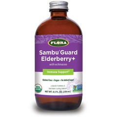 Flora Certified Organic Elderberry Plus with Echinacea Immune Support 8.5 Fl Oz