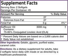Extra High Potency CLA 3000 – 90 Softgels for Healthy Weight Support
