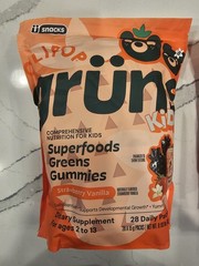 Gruns Olipop Strawberry Vanilla Superfoods Greens Gummies for Kids 28 Packs NEW