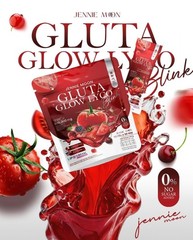 Jennie Moon Gluta Glow Lyco Drink Powder 30 Sachets CoQ10 Blend 300g