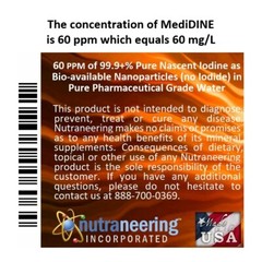 MediDINE™ Thyroid Booster True Nascent Free-Elemental I2 Iodine Nutrient: 1 Gal