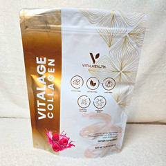 VitalHealth Vitalage Collagen Powder Raspberry Sugar-Free Non-GMO 10.58 oz