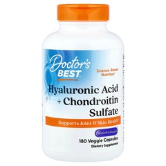 2 X Doctor’s Best, Hyaluronic Acid + Chondroitin Sulfate, 180 Veggie Capsules