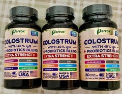 3 Bottles Parrox Colostrum Capsules Grass Fed Extra Strength Exp. 5/2027