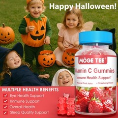 Natural Fruit Vitamin C Gummies 175 mg Strawberry Flavors Eye Health Support