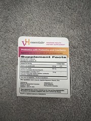 Vh Essentials Probiotics With Prebiotics And Cranberry 60 Caps For Women Health