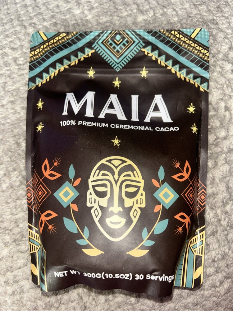 MAIA 100% Premium Ceremonial Cacao – 10.5 oz – 30 Servings – Exp 2027