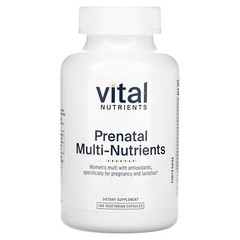 Vital Nutrients PRENATAL MULTI-NUTRIENTS 180 Veg Caps Exp: 04/2026 FREE Shipping