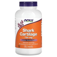 2 X NOW Foods, Shark Cartilage, 750 mg, 300 Capsules