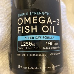 Sports Research Omega-3 Fish Oil Triple Strength 150 Softgels 1250mg Exp 08/2028