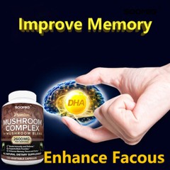 Organic Mushroom Complex Supplement with Lions Mane 30/60/120Capsules