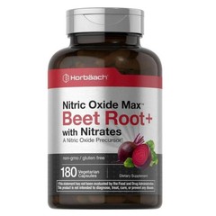 Horbäach 180ct Beet Root Nitric Oxide Capsules – Vegetarian Non-GMO Gluten Free
