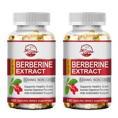Premium Berberine HCL Extract 1200mg Healthy Cholesterol Anti-inflammatory