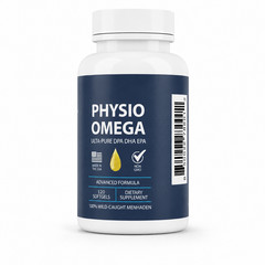 Physio Omega Ultra Pure DPA DHA EPA 120 Count Non GMO USA
