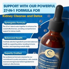Kidney Cleanse Detox & Repair Supplement Natural Herbal Extract Drop 60ML