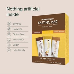 Fasting Bars | 5g Protein, 7g Fiber | Keto-Friendly, Gluten-Free, Dairy-Free,…