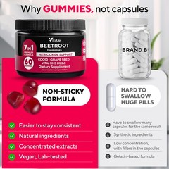 VitaUp Beet Root Gummies – Beetroot Gummies with CoQ10, Grape Seed, Vitamin C…