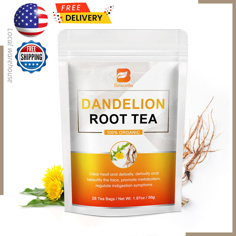 28Days Dandelion Root Tea Bags Organic Tea Bags Support Liver Digestion Health