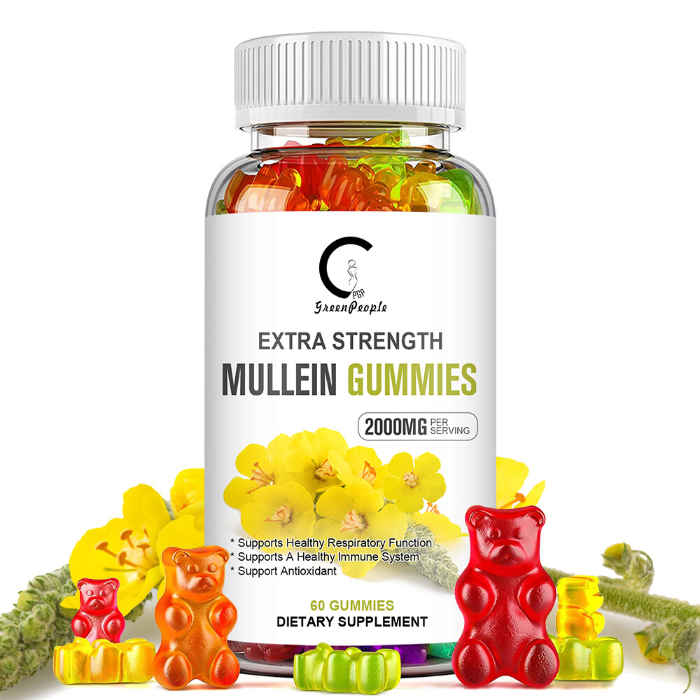 60pcs Mullein for Lungs, Detox and Cleanse Mullein Extract Supplement