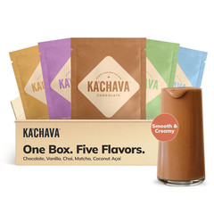 Ka’Chava All-In-One Nutrition Shake Blend, 5 Flavor Sample Pack, 5 Servings, 85+