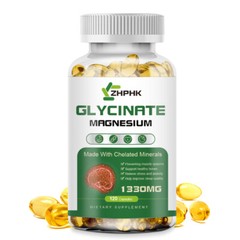 1330MG Magnesium Glycinate Chelated Improved Sleep, Stress, Anxiety Relief 120ct
