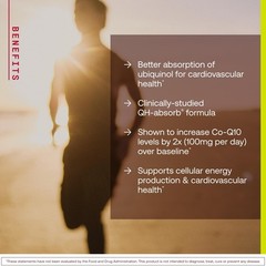 High Absorption Ubiquinol 100mg – 120 Softgels – Active Antioxidant Co-Q10 for E