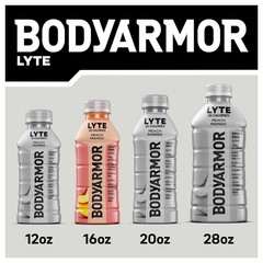 BODYARMOR LYTE, Peach Mango, Electrolyte 16 Ounce (Pack of 12), No color